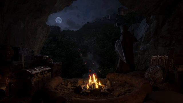 A Land Of Knights & Dragons | A Medieval Cave Ambience | Fantasy Ambience For Sleep Or Study смотреть онлайн