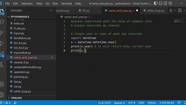 year and week day in python| date objects | part- 02 | python for beginners смотреть онлайн