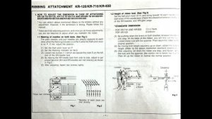 Установка и настройка передней фонтуры BROTHER KR 830.Проверка машины в работе.