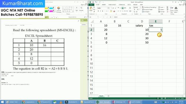 Excel Sheet Questions in ICT NTA NET Paper 1 Easiest Explanation [IC] смотреть онлайн