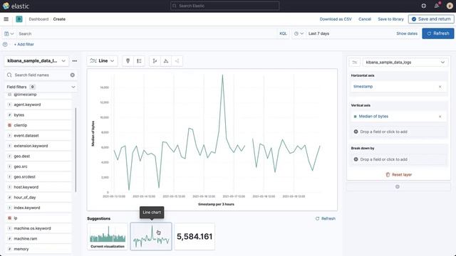 Creating your first visualization with Kibana Lens смотреть онлайн