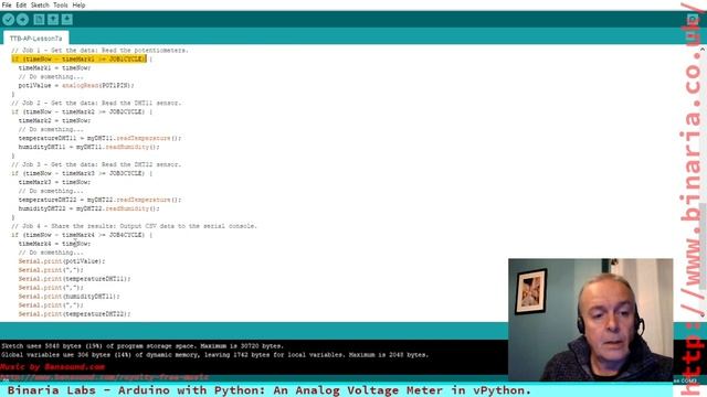 My Solution to Paul McWhorter's "Arduino with Python: LESSON 7" homework. Part A - the Arduino bit. смотреть онлайн