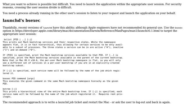Apple: How to launch a GUI application in another user's graphical session? (5 Solutions!!) смотреть онлайн