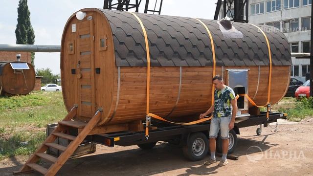Мобильная баня-бочка 