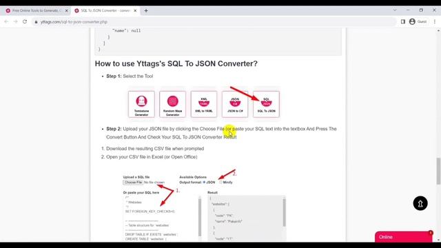 SQL To JSON Converter | Convert SQL to JSON Online for Free смотреть онлайн