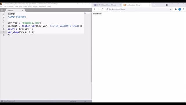 PHP Filters | Filter and Filter Constant | filter_var смотреть онлайн