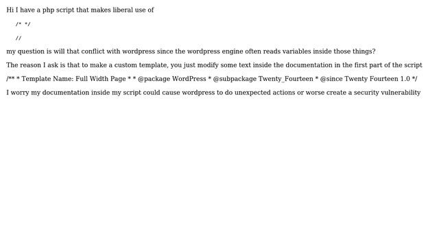 Wordpress: Will php documentation conflict with wordpress documentation? смотреть онлайн
