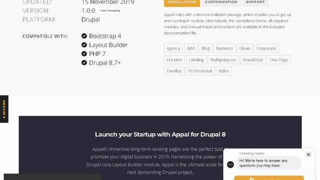 Appal - Multipurpose Startup & Landing Page Theme for Drupal | Themeforest Templates смотреть онлайн