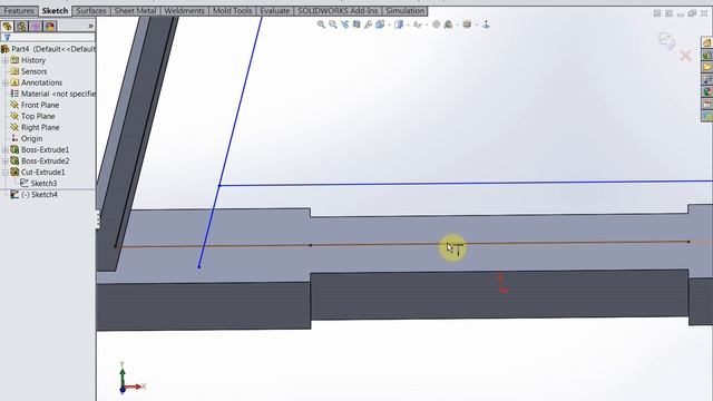 how to do part designing in solid works using sketching and feature command.... смотреть онлайн