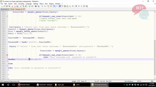 how to login using salt hash password and logout php mysql смотреть онлайн