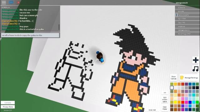 goku tutorial-roblox pixel art creator смотреть онлайн