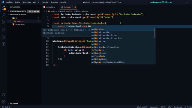 Calcular Edad de una Persona con JavaScript | input type="date" y Clase Date() ?? смотреть онлайн