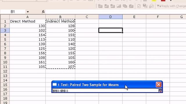 Dependent Sample t- Test in Excel смотреть онлайн