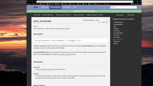 program execution functions in php (part 17 - proc_terminate) смотреть онлайн