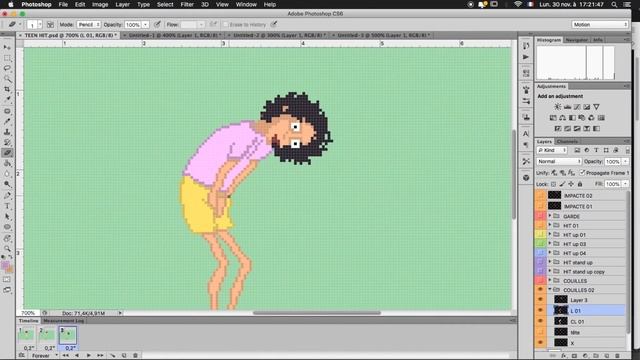 Making a pixel art animation music video [ in photoshop ] [2/2] смотреть онлайн