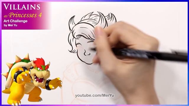 Draw Villains as Beautiful Princess Pt 4 Reimagine | Fun Friday Art Challenge | Mei Yu Fun2draw смотреть онлайн