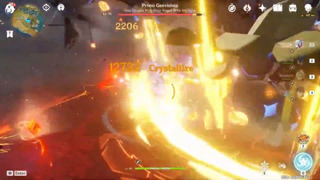 Genshin Impact Kamisato Ayaka Black Sword Melt team vs some world boss смотреть онлайн