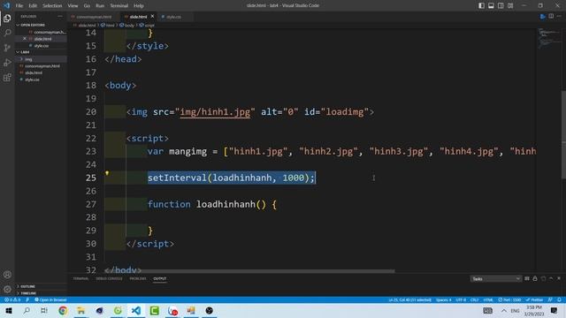 Slide hình ảnh với setInterval lập trình javascript cơ bản смотреть онлайн