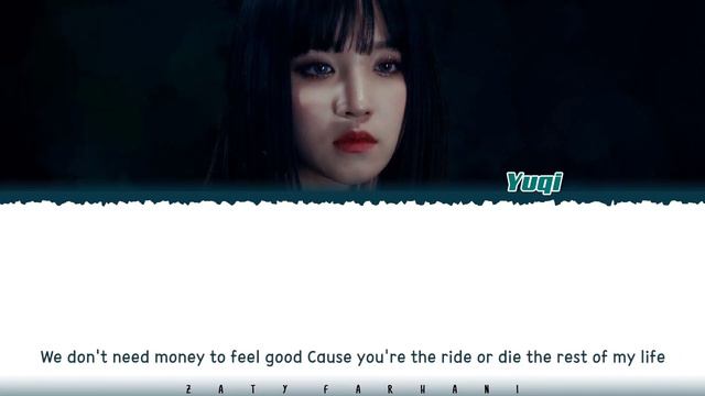 YUQI ((G)I-DLE) - BONNIE AND CLYDE (Instrumental) (With Color Coded Lyrics)