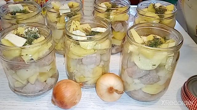 ТРАЧУ 30 МИНУТ И ОБЕД ГОТОВ НА ВСЮ НЕДЕЛЮ ВПЕРЕД. Тушеная картошка с мясом в банке смотреть онлайн