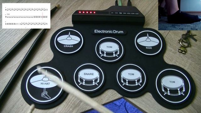 Uptown Funk - Electronic Drum pad cover with Tomplay (Beginner) смотреть онлайн