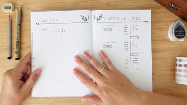 BULLET JOURNAL август 2022 | Как я веду ежедневник | Минималистичное оформление