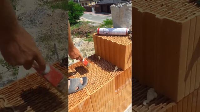 Кладка блока Porotherm DRYFIX 44 ! 15. 06 .2016 В моём исполнении !