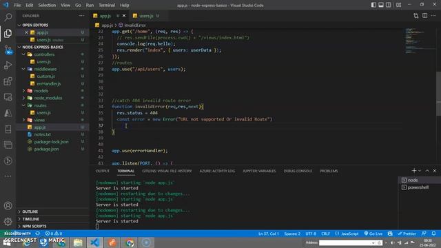 #8 404 Error handling for invalid route in express | ExpressJs Tutorial in Hindi 2022 смотреть онлайн