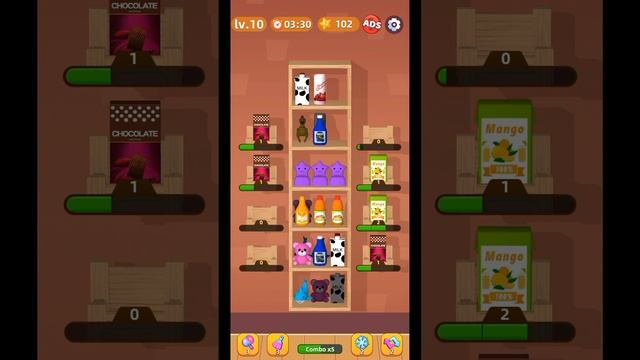 Goods Sort (by Mind Crush) - free offline match 3 puzzle game for Android - gameplay. смотреть онлайн