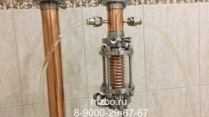 Медный холодильник Димрота. Промывка и подготовка к работе