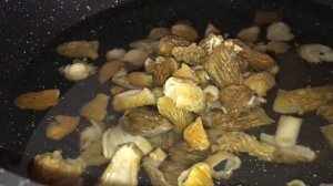 РЕЦЕПТ: СМОРЧКОВАЯ ШАПОЧКА С ЛЕСНОЙ ЗЕЛЕНЬЮ. Как готовить сморчковую шапочку/Fried Verpa bohemica