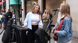 Guy TIPPED $100 for this PERFORMANCE!! ABBA - S.O.S. | Allie Sherlock cover & Zoe Clarke