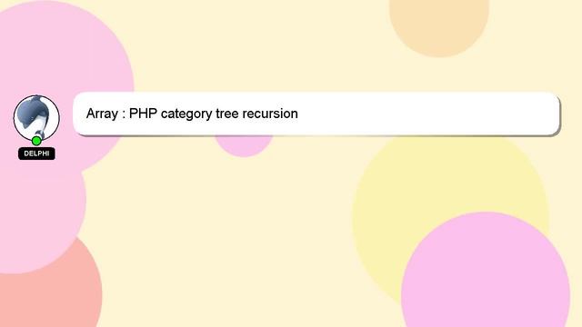 Array : PHP category tree recursion смотреть онлайн