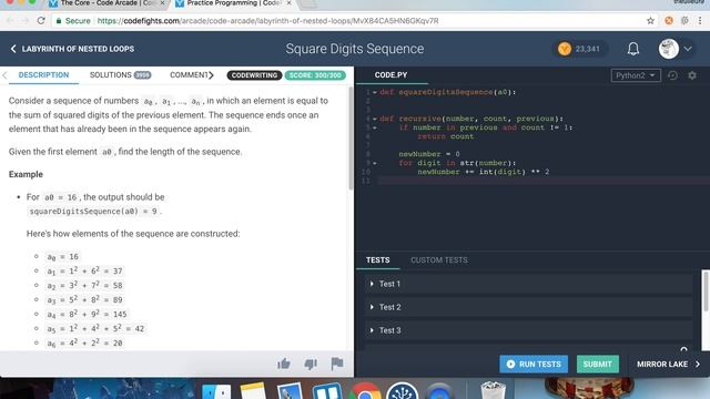 Square Digits Sequence - Codefights - Python смотреть онлайн