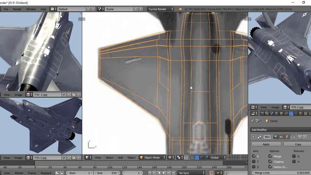 3D Modeling Aircraft F-35 Jet Fighter in Blender (15 Minutes) смотреть онлайн