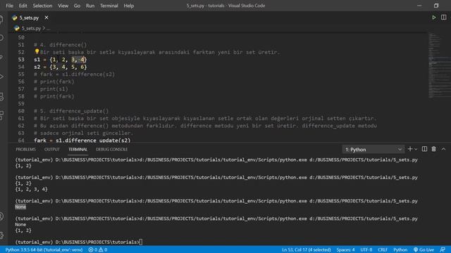 Yeni Başlayanlar İçin Python Dersleri 7: Set смотреть онлайн
