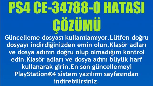 PS4 Ce-34788-0 Hatası Çözümü смотреть онлайн