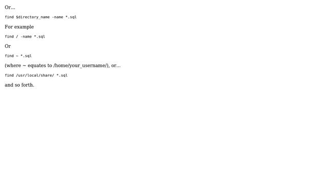 Ubuntu: Search for all files with a .sql extension in folders and sub folders (3 Solutions!!) смотреть онлайн