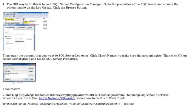 Databases: How to change SQL Server Service Account using PS? смотреть онлайн
