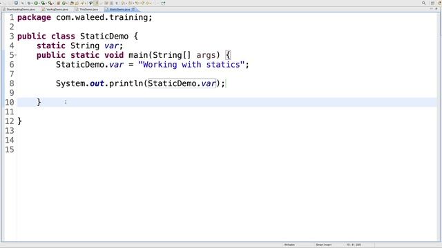 16 The keyword static in Java смотреть онлайн