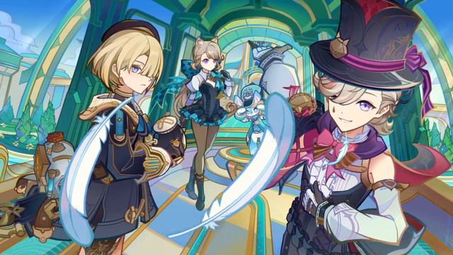 Lyney, Lynette, and Freminet - As Light Rain Falls Without Reason | Genshin Impact | Live Wallpaper смотреть онлайн