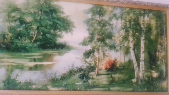 Пишем картину сами. Русский Лес .Вставляем в рамку и пользуемся. смотреть онлайн