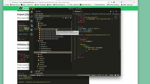 Integrate jVectorMap With VueJS Using VueCli and jQuery in 2 Minutes смотреть онлайн