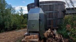 Тестирую новую внешнюю печь для купели