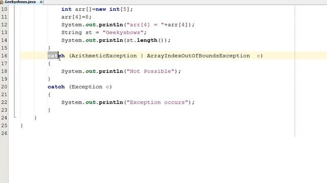 192. Multi catch in Java Programming Java 1.7 New feature (Hindi) смотреть онлайн