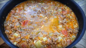 Кабачки, тушенные с фаршем и помидорами / Лето, счастливая пора!