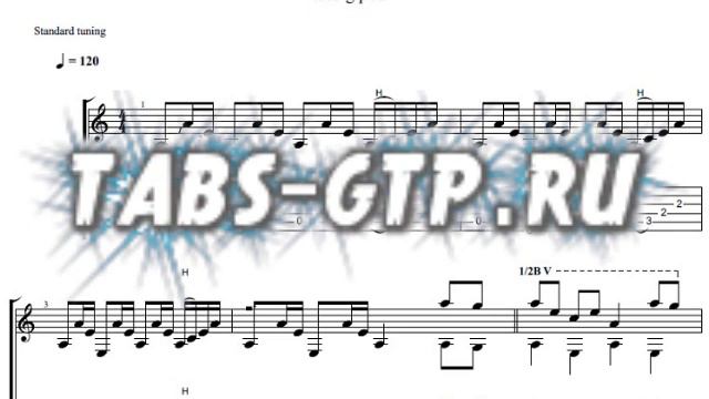 Popcorn Gershon Kingsley - Табулатура для Guitar Pro, скачать табы gp5 смотреть онлайн