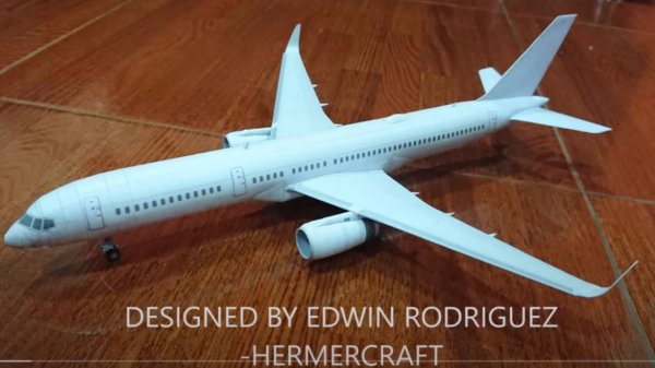 Boeing 757 Papercraft (1:120) Instructions. By Hermercraft.