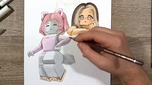 Роблокс арт. Нарисовал карандашами подписчиков. / Roblox drawing. I drew subscribers. смотреть онлайн