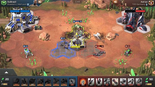 [ANDROID GAMES] C&C RIVALS Tiberium League REPLAYS DuBrasil vs Adrian смотреть онлайн